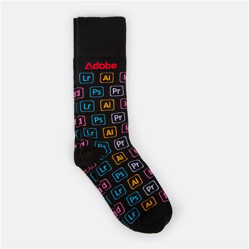 Adobe product logo socks