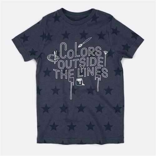 Youth tee: “Colors outside the lines”